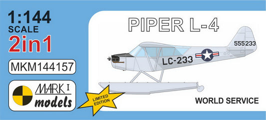 Mark I Models MKM144157 1:144 Piper L-4 'World Service' (2in1) bagged