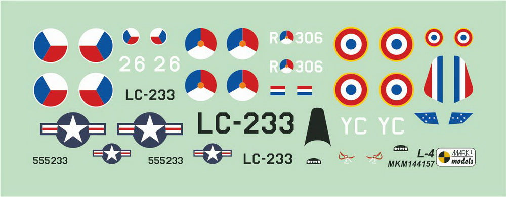Mark I Models MKM144157 1:144 Piper L-4 'World Service' (2in1) bagged