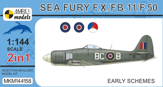 Mark I Models MKM144158 1:144 Hawker Sea Fury F.X/FB.11/F.50 'Early Schemes' (2in1)