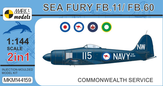 Mark I Models MKM144159 1:144 Hawker Sea Fury FB.11/FB.60 'Commonwealth Service' (2in1)