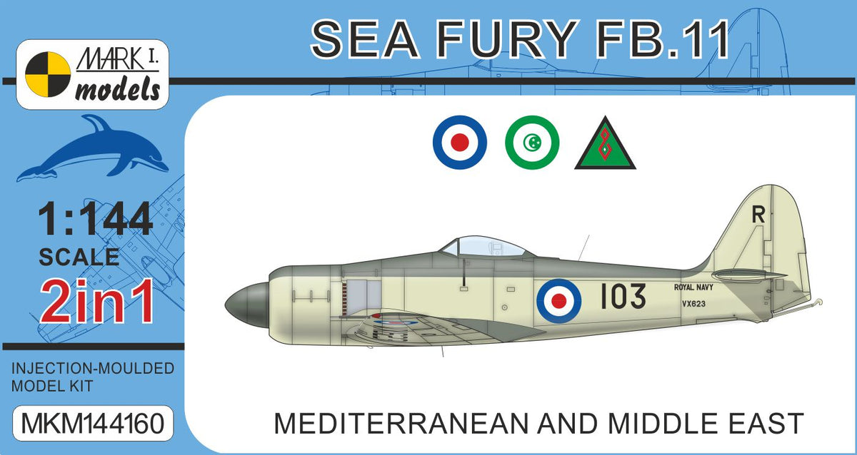 Mark I Models MKM144160 1:144 Hawker Sea Fury FB.11 'Mediterranean & Middle East' (2in1)