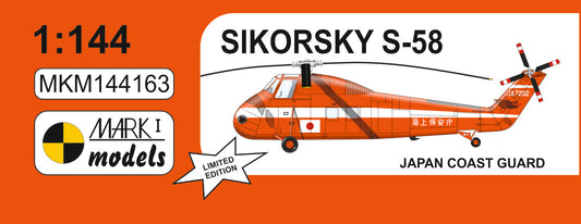 Mark I Models MKM144163 1:144 Sikorsky S-58 'Japan Coast Guard' 1 kit included, boxed.