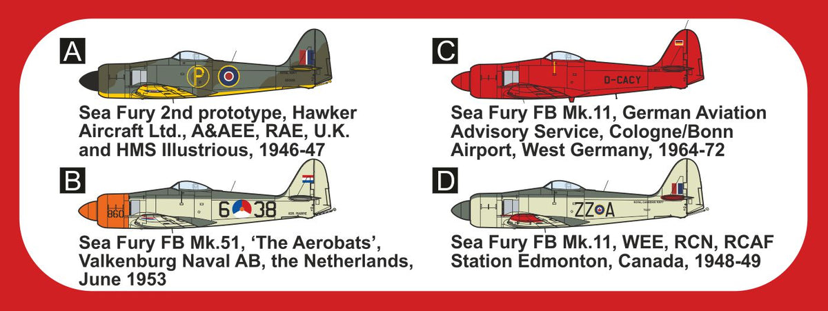 Mark I Models MKM144164 1:144 Hawker Sea Fury 'Special Schemes' x 1 kit