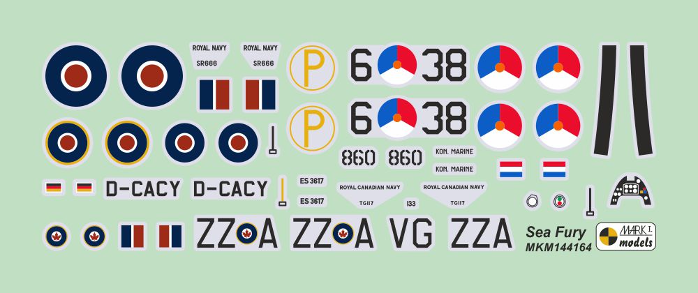 Mark I Models MKM144164 1:144 Hawker Sea Fury 'Special Schemes' x 1 kit