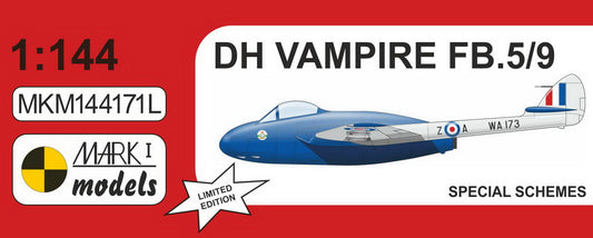 Mark I Models MKM144171L 1:144 de Havilland Vampire FB.5/9 'Special Schemes'