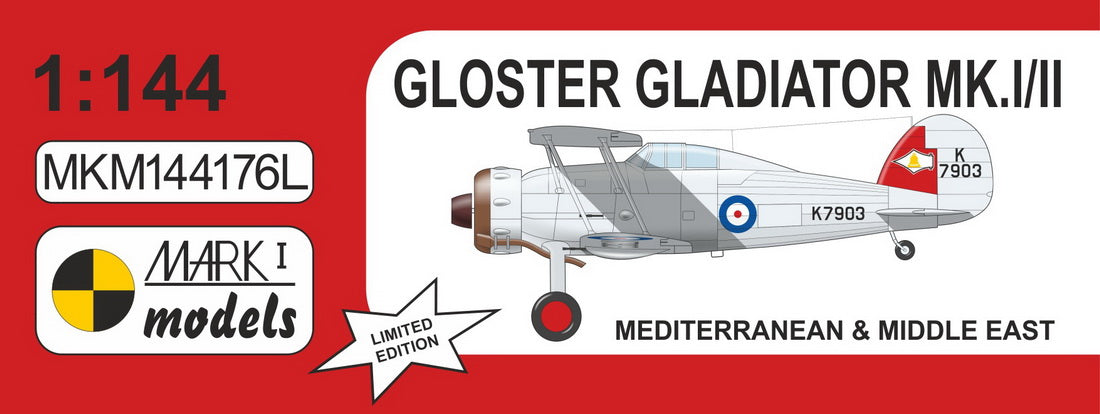 Mark I Models MKM144176L 1:144 Gloster Gladiator 'Mediterranean & Middle East'