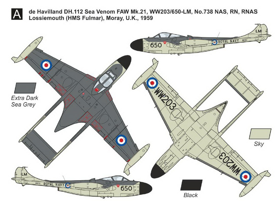 Mark I Models MKM144179 1:144 de Havilland Sea Venom FAW.21/53/ECM.22 ÃƒÂ¢Ã¢â€šÂ¬Ã‹Å“RN and RAN ServiceÃƒÂ¢Ã¢â€šÂ¬Ã¢â€žÂ¢ (2in1)