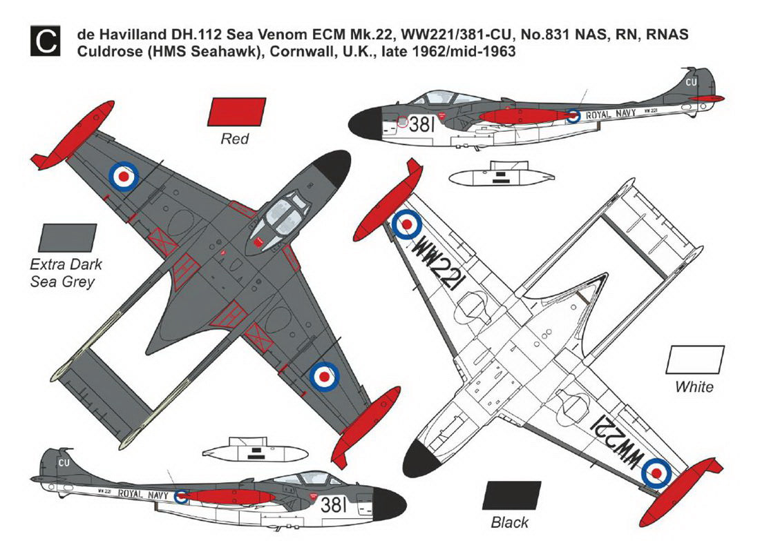 Mark I Models MKM144179 1:144 de Havilland Sea Venom FAW.21/53/ECM.22 ÃƒÂ¢Ã¢â€šÂ¬Ã‹Å“RN and RAN ServiceÃƒÂ¢Ã¢â€šÂ¬Ã¢â€žÂ¢ (2in1)