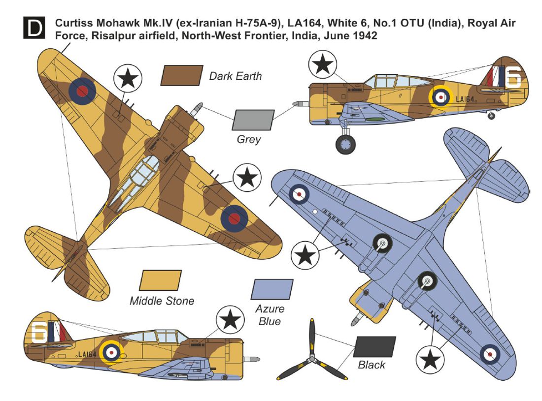 Mark I Models MKM144180 1:144 Curtiss H-751/75A-7/Mohawk IV 'Europe & Overseas'