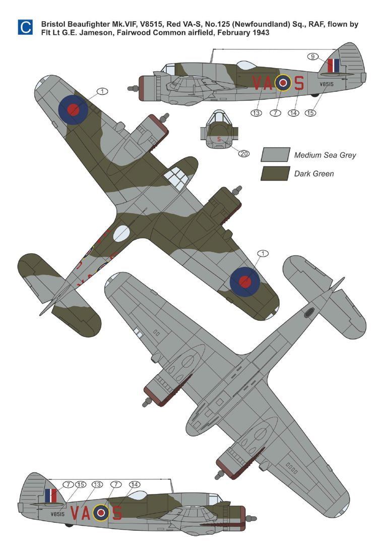 Mark I Models MKM144181 1:144 Bristol Beaufighter 'Aces'