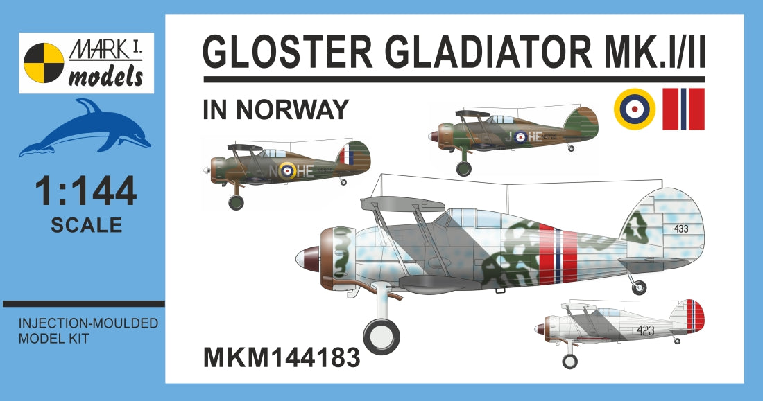 Mark I Models MKM144183 1:144 Gloster Gladiator Mk.I/II 'In Norway'