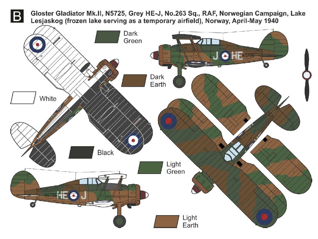 Mark I Models MKM144183 1:144 Gloster Gladiator Mk.I/II 'In Norway'