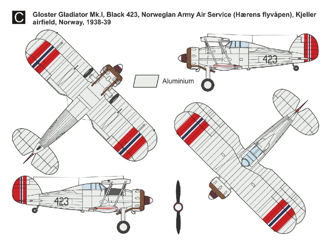 Mark I Models MKM144183 1:144 Gloster Gladiator Mk.I/II 'In Norway'