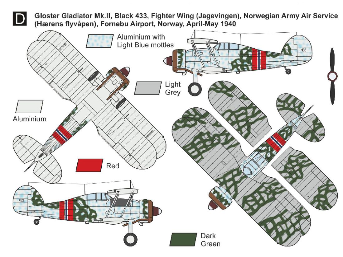 Mark I Models MKM144183 1:144 Gloster Gladiator Mk.I/II 'In Norway'