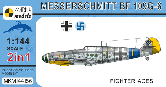 Mark I Models MKM144186 1:144 Messerschmitt Bf-109G-6 'Fighter Aces' 2in1