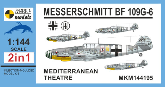 Mark I Models MKM144195 1:144 Messerschmitt Bf-109G-6 'Mediterranean Theatre' (2in1)