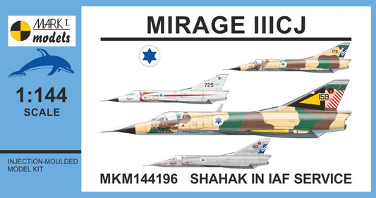 Mark I Models MKM144196 1:144 Dassault_Mirage IIICJ 'Shahak in IAF Service' 3D designed canopy from metal mould