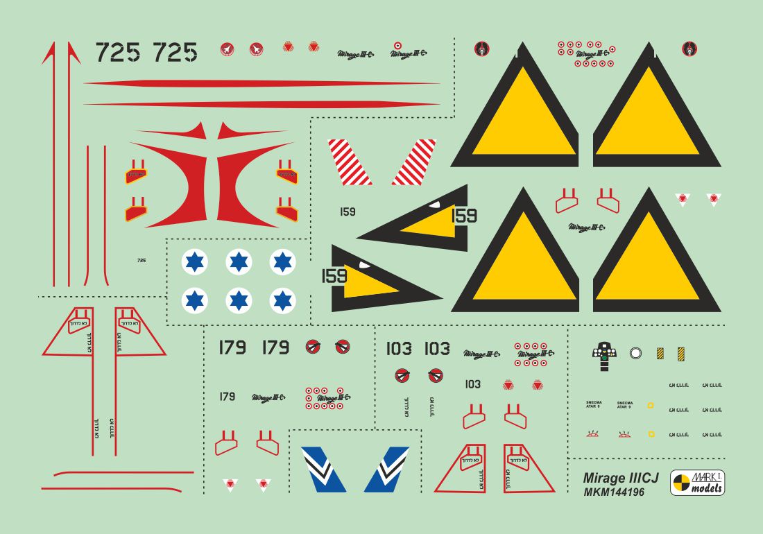Mark I Models MKM144196 1:144 Dassault_Mirage IIICJ 'Shahak in IAF Service' 3D designed canopy from metal mould