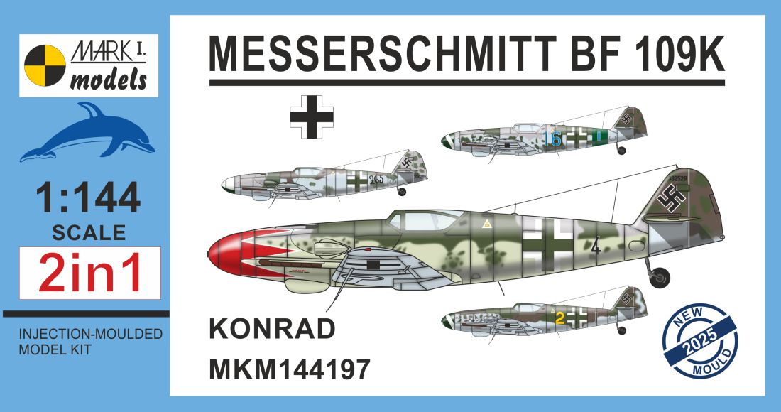 Mark I Models MKM144197 1:144 Messerschmitt Bf-109K-4 'Konrad' (2in1) (two kits included)