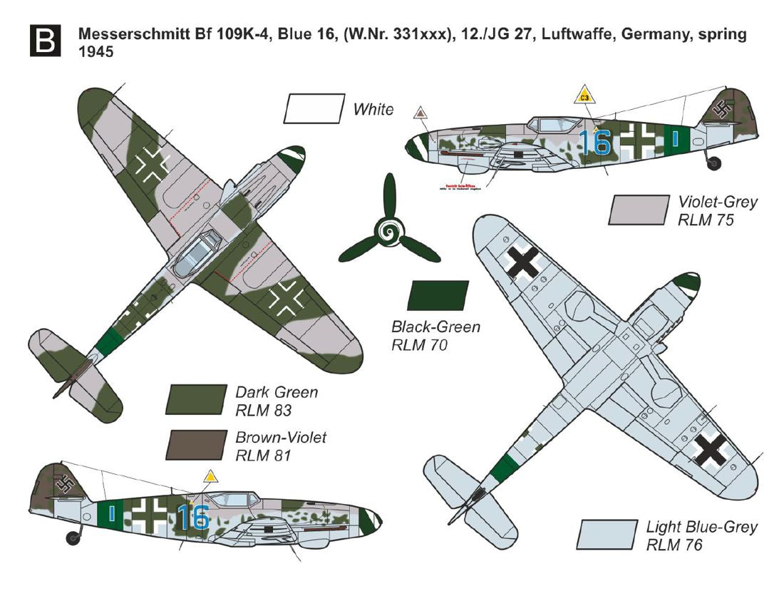 Mark I Models MKM144197 1:144 Messerschmitt Bf-109K-4 'Konrad' (2in1) (two kits included)