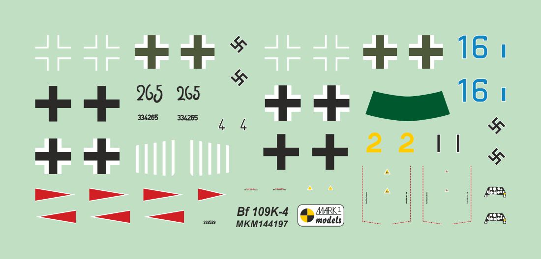 Mark I Models MKM144197 1:144 Messerschmitt Bf-109K-4 'Konrad' (2in1) (two kits included)
