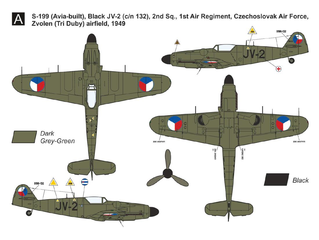 Mark I Models MKM144200 1:144 Avia S-199 'Bubble Canopy & Wing Guns' (2in1) (two kits included)