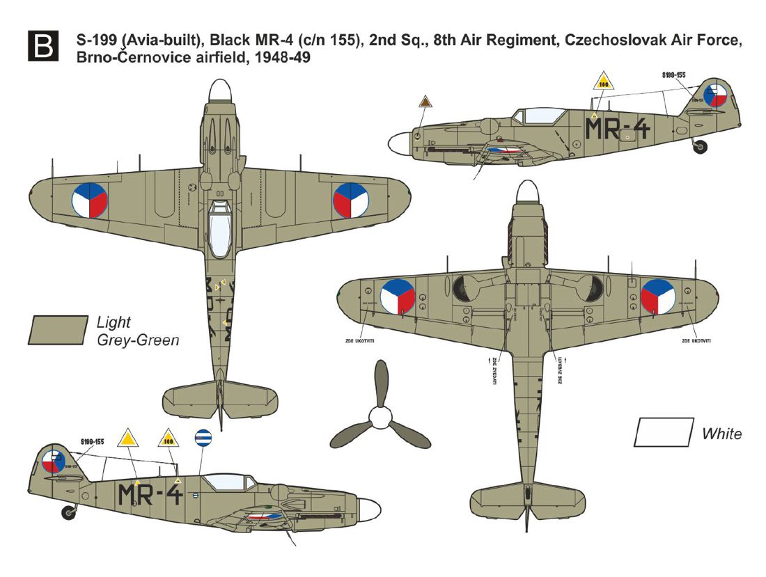 Mark I Models MKM144200 1:144 Avia S-199 'Bubble Canopy & Wing Guns' (2in1) (two kits included)