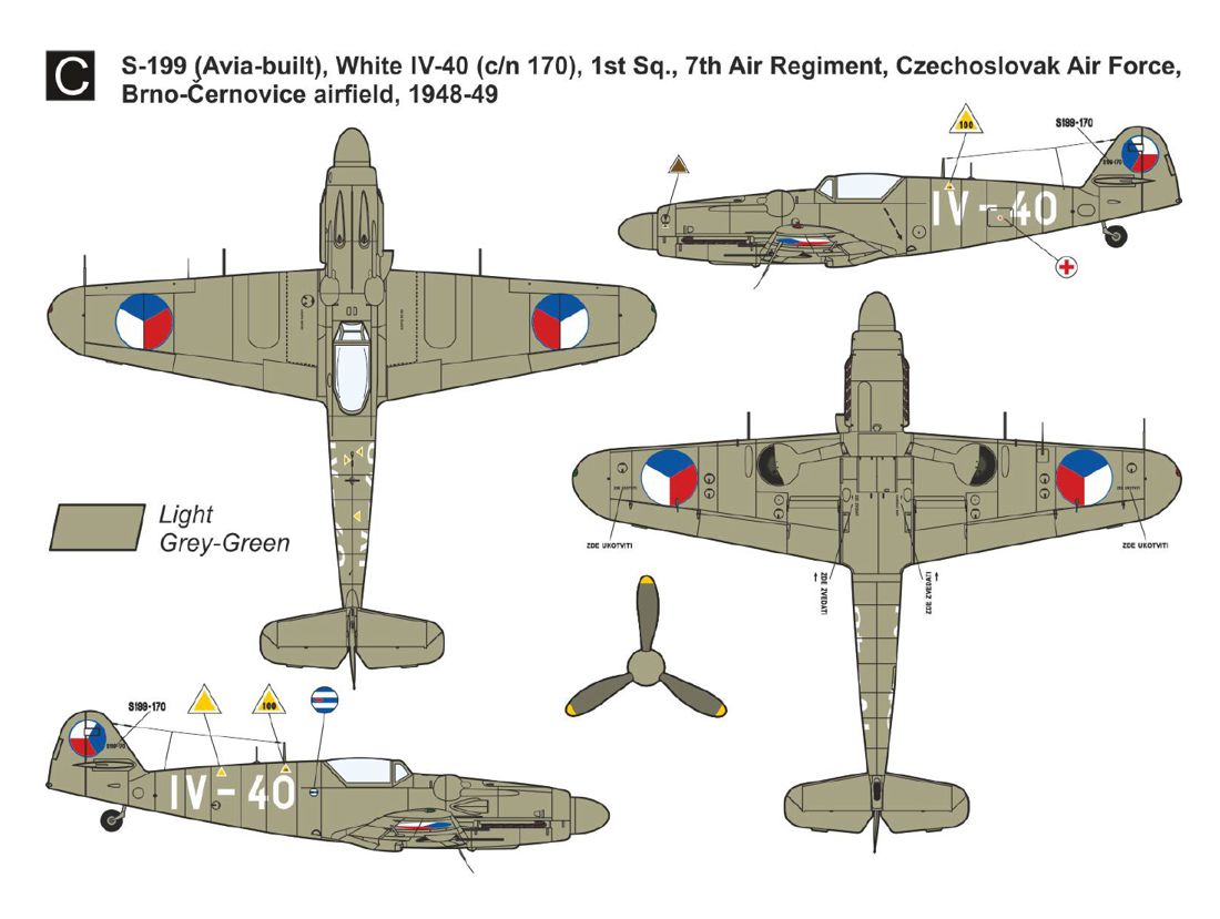 Mark I Models MKM144200 1:144 Avia S-199 'Bubble Canopy & Wing Guns' (2in1) (two kits included)