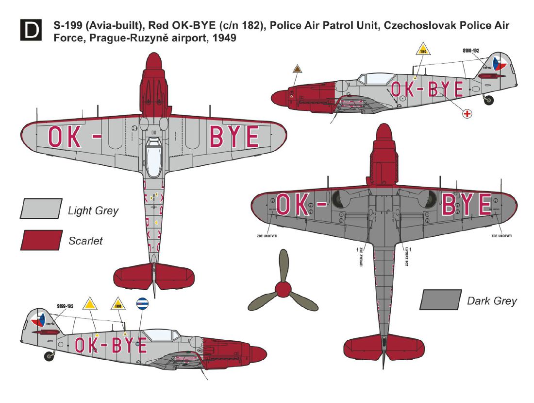Mark I Models MKM144200 1:144 Avia S-199 'Bubble Canopy & Wing Guns' (2in1) (two kits included)