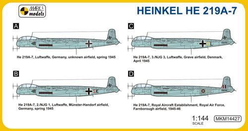 Mark I Models MKM14427 1:144 Heinkel He-219A-7 'Night Fighter'
