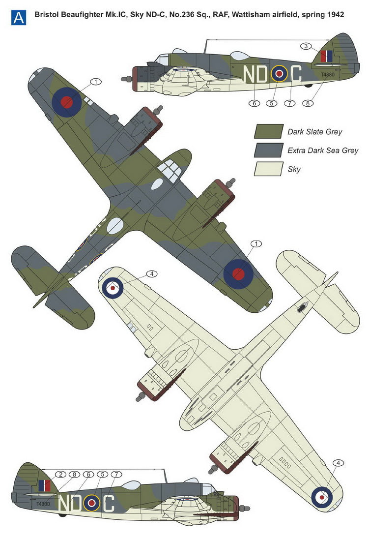 Mark I Models MKM14435 1:144 Bristol Beaufighter Mk.IC 'Coastal Patrol'