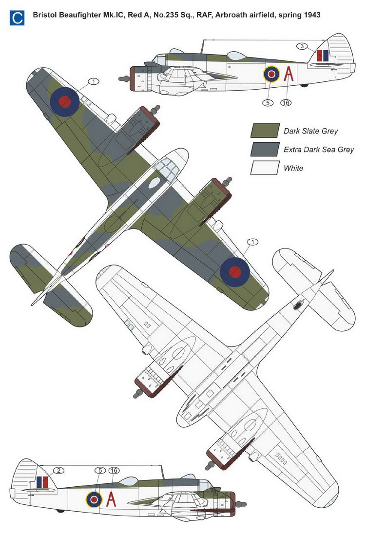 Mark I Models MKM14435 1:144 Bristol Beaufighter Mk.IC 'Coastal Patrol'