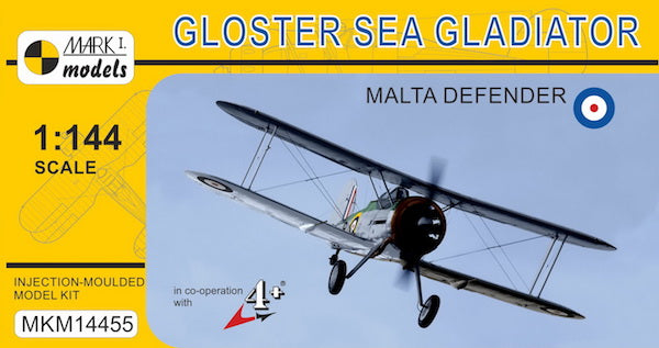 Mark I Models MKM14455 1:144 Gloster Sea Gladiator 'Malta Defender' (decals RAF, FAA)