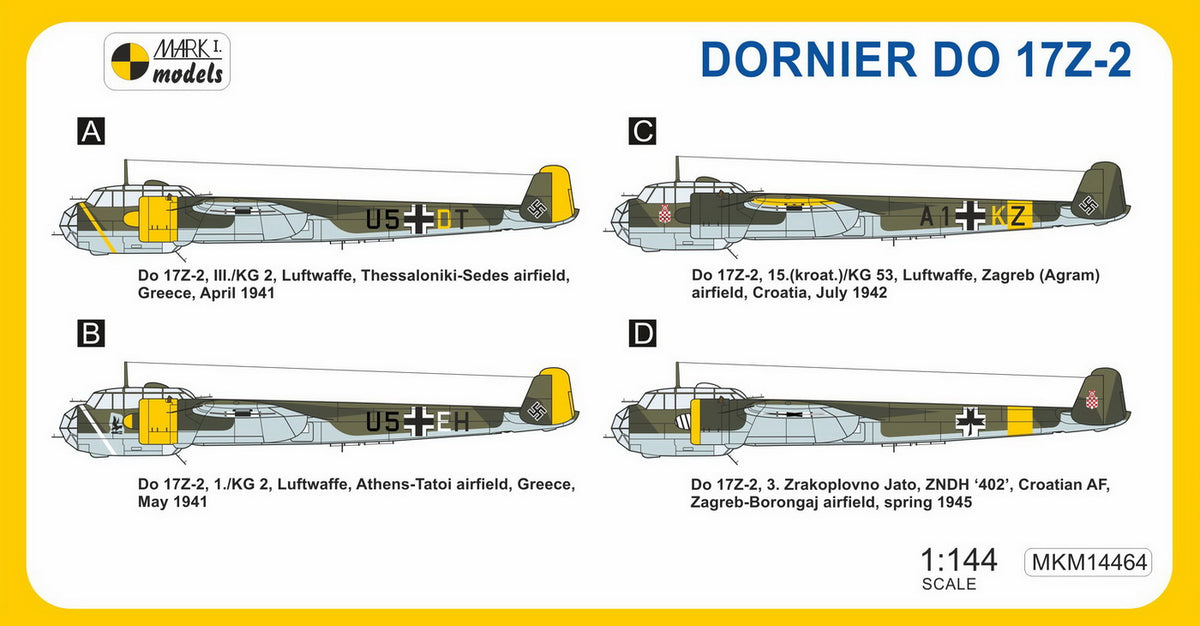 Mark I Models MKM14464 1:144 Dornier Do-17Z-2 'Balkan Operations'