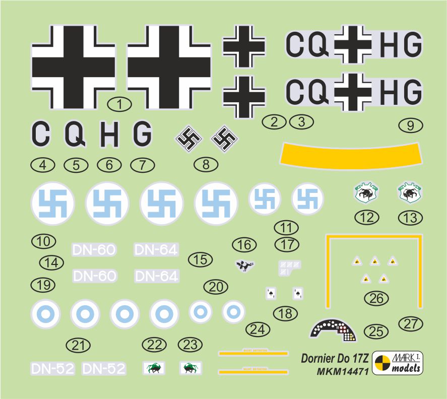 Mark I Models MKM14471 1:144 Dornier Do-17Z-2/3 'In Finland'