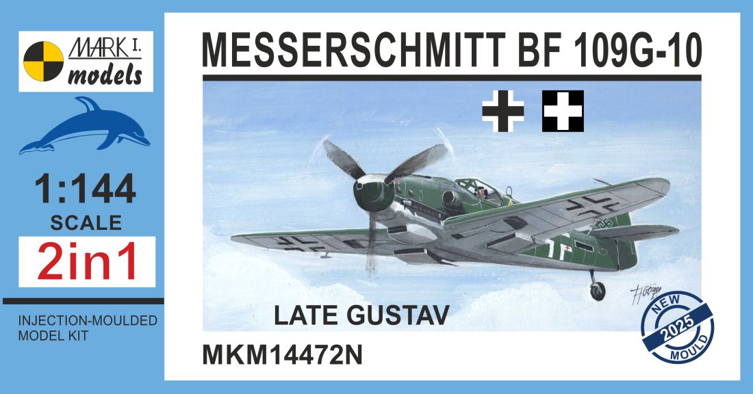 Mark I Models MKM14472N 1:144 Messerschmitt Bf-109G-10 'Late Gustav' (2in1)