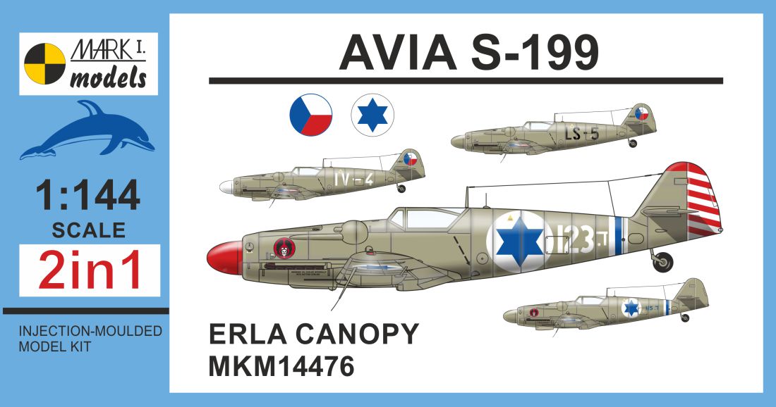 Mark I Models MKM14476 1:144 Avia S-199 'Erla Canopy' (2in1) 2in1 (two kits included)