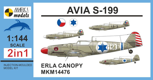 Mark I Models MKM14476 1:144 Avia S-199 'Erla Canopy' (2in1) 2in1 (two kits included)