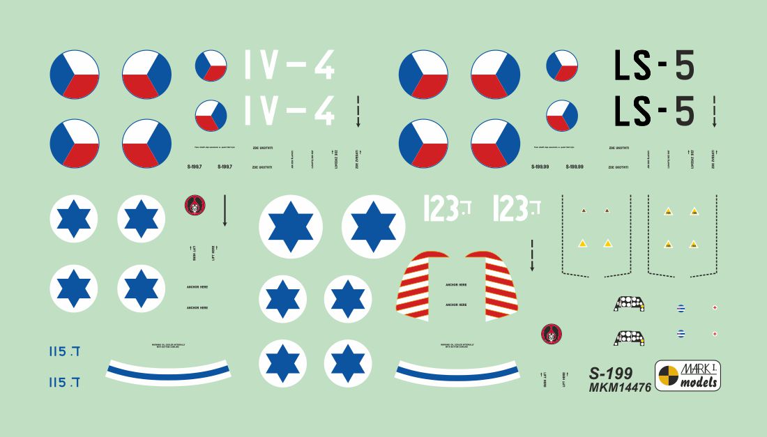 Mark I Models MKM14476 1:144 Avia S-199 'Erla Canopy' (2in1) 2in1 (two kits included)