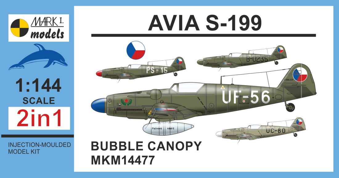 Mark I Models MKM14477 1:144 Avia S-199 'Bubble Canopy' (2in1) (two kits included)