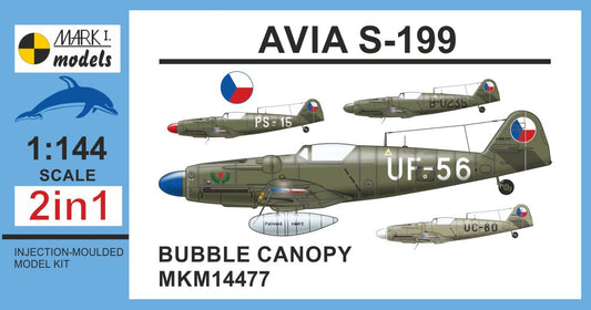 Mark I Models MKM14477 1:144 Avia S-199 'Bubble Canopy' (2in1) (two kits included)