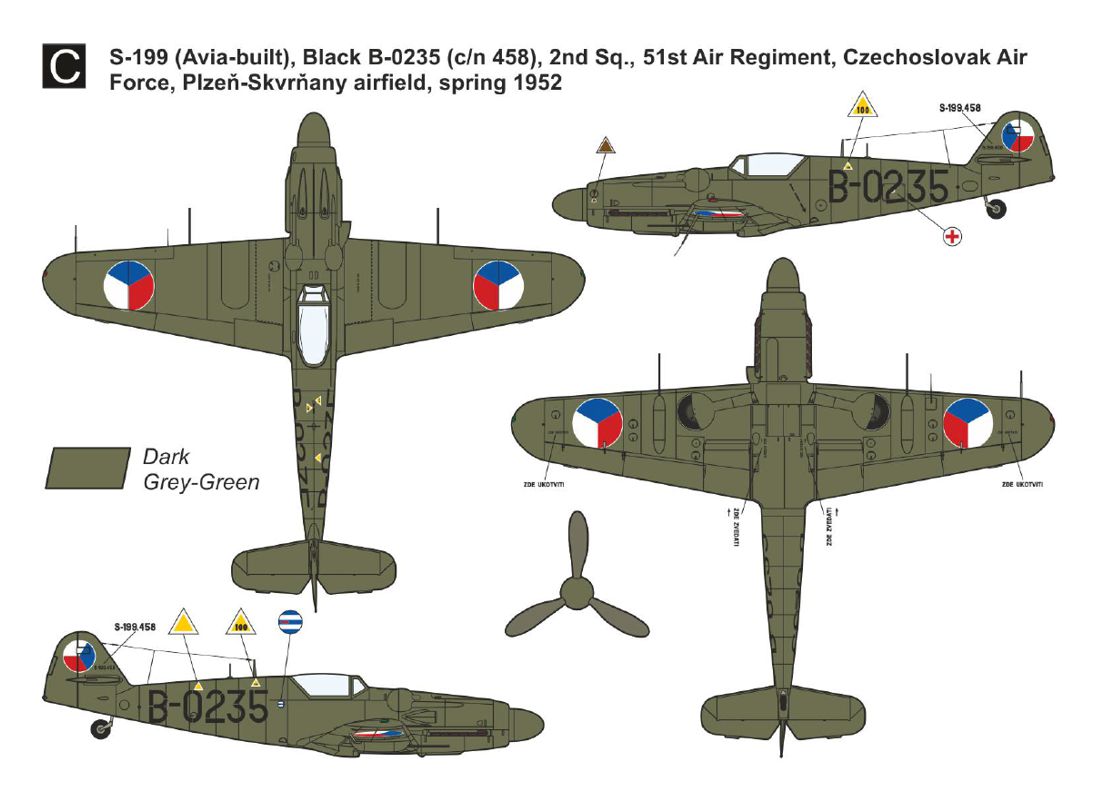 Mark I Models MKM14477 1:144 Avia S-199 'Bubble Canopy' (2in1) (two kits included)