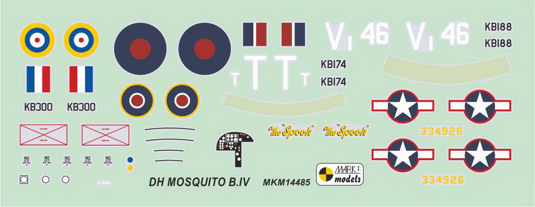 Mark I Models MKM14485 1:144 de Havilland Mosquito B.VII/B.XX/F-8 'Canadian Mossie' (RCAF, USAAF)