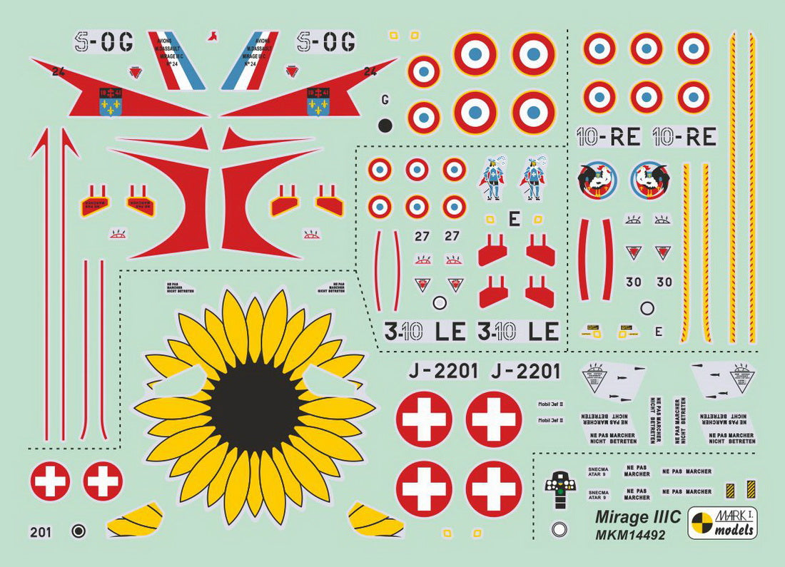 Mark I Models MKM14492 1:144 Dassault-Mirage IIIC 'Delta-wing Fighter' (French & Swiss AF)