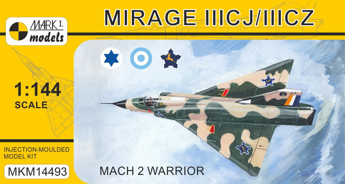 Mark I Models MKM14493 1:144 Dassault-Mirage IIICJ/CZ 'Mach 2 Warrior' (Israeli, Argentinian & South African AF)