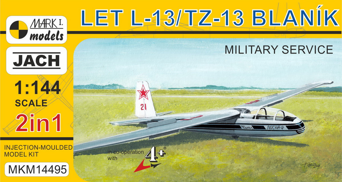 Mark I Models MKM14495 1:144 Let L-13/TZ-13 Blanik 'in Military Service' (2 kits in 1 box) (RAF, DOSAAF, Italian AF, Uruguayan AF, Lithuanian AF, Brazilian AF)