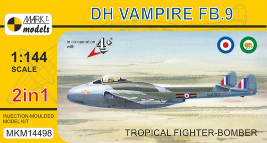 Mark I Models MKM14498 1:144 de Havilland Vampire FB.9 'Tropical Fighter-Bomber' (2in1 = 2 kits in 1 box)