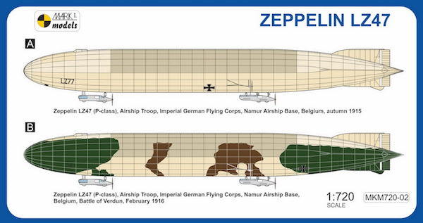 Mark I Models MKM720-02 1:720 Zeppelin P-class LZ47 'Spotted Cow