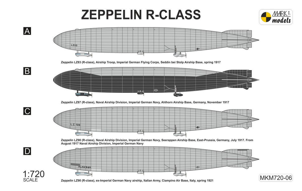 Mark I Models MKM720-06 1:720 Zeppelin R-class 'Groskampf-Typ'