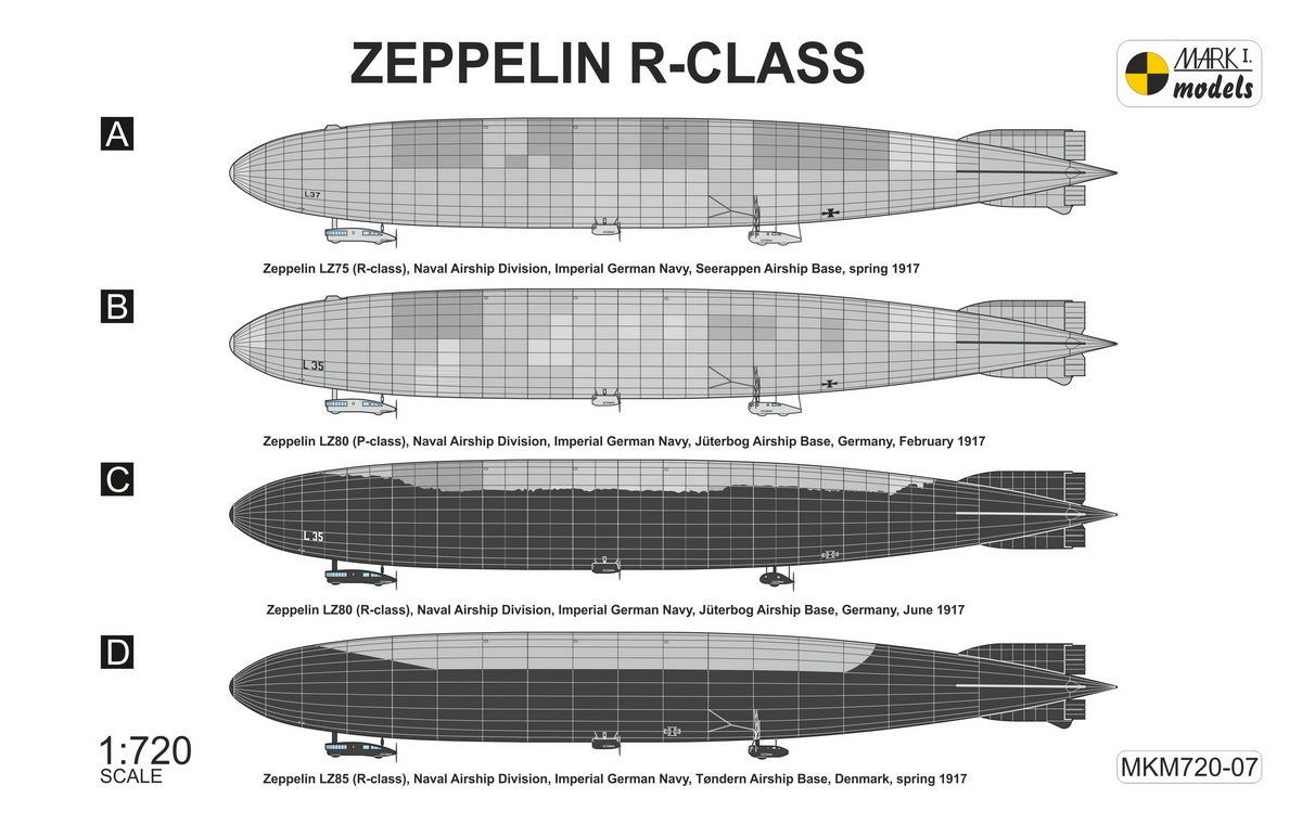 Mark I Models MKM720-07 1:720 Zeppelin R-class 'Super-Zeppelin'